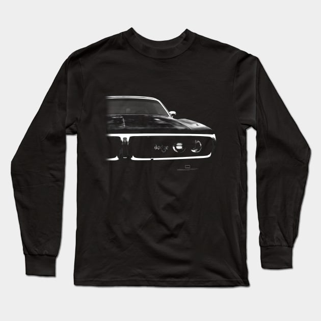 1972 dodge charger, black shirt Long Sleeve T-Shirt by hottehue